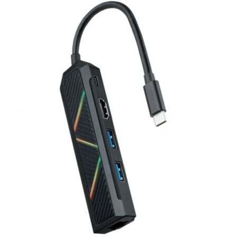 5-in-1 USB-C Hub, USB-C zu 2xUSB-A Konverter, USB-C PD, HDMI, RJ45