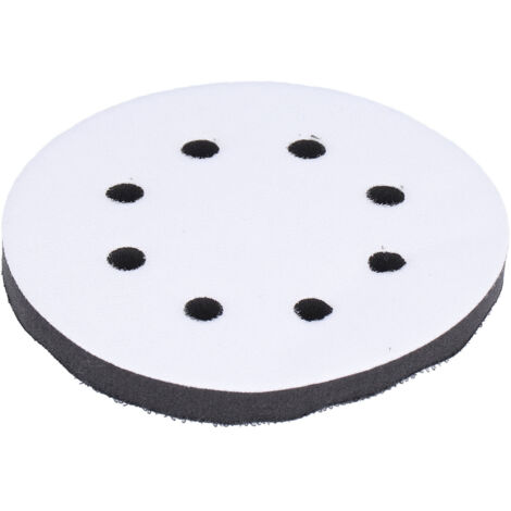 5 Inch 8 Holes Hook and Loop Soft Sponge Cushion Density Interface Pads for for Sanding Machine Tray