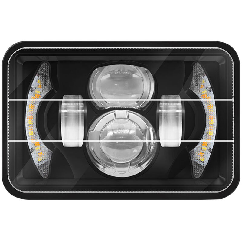 Lifcausal - Phare à led de 5 pouces, phare rectangulaire de voiture de 4 x 6 pouces avec clignotant drl, remplacement de faisceau haut/bas pour