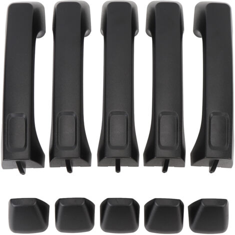 5 jeux de poignées de porte extérieures noires, poignée confortable, correspondance précise, longue durée, 15296933 pour H3 2006 à 2010