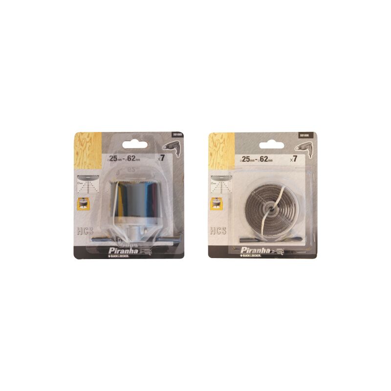 Piranha - scie cloche avec 5 lames X81025 coupe 68 a 100 mm de profondeur 30 mm