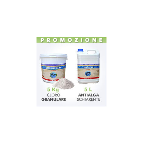 5 Kg Cloro granulare + 5 L antialga