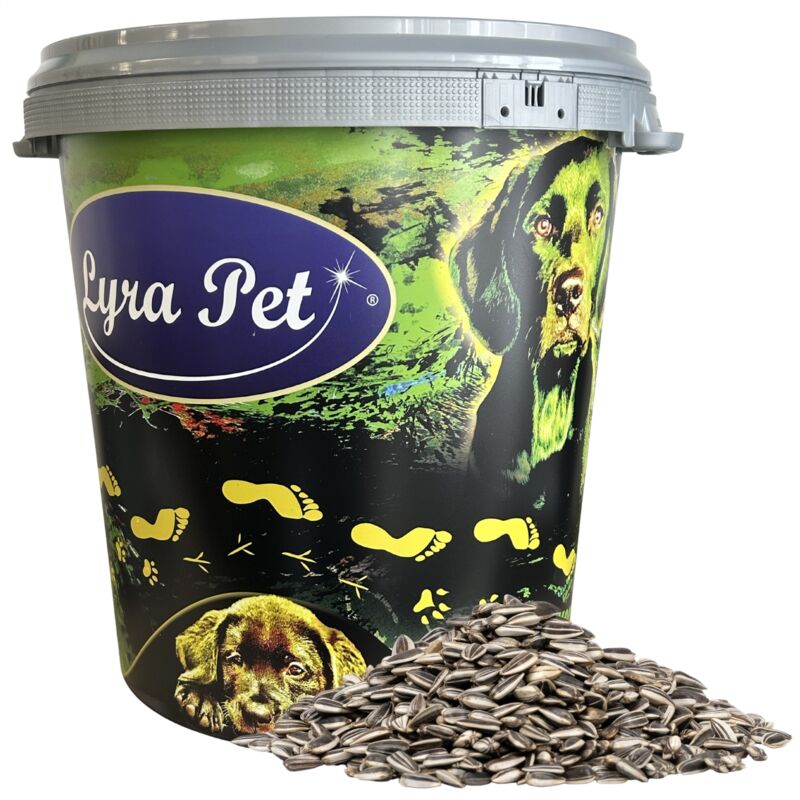 Lyra Pet - 10 kg de graines de tournesol rayées ® en bac de 30 l
