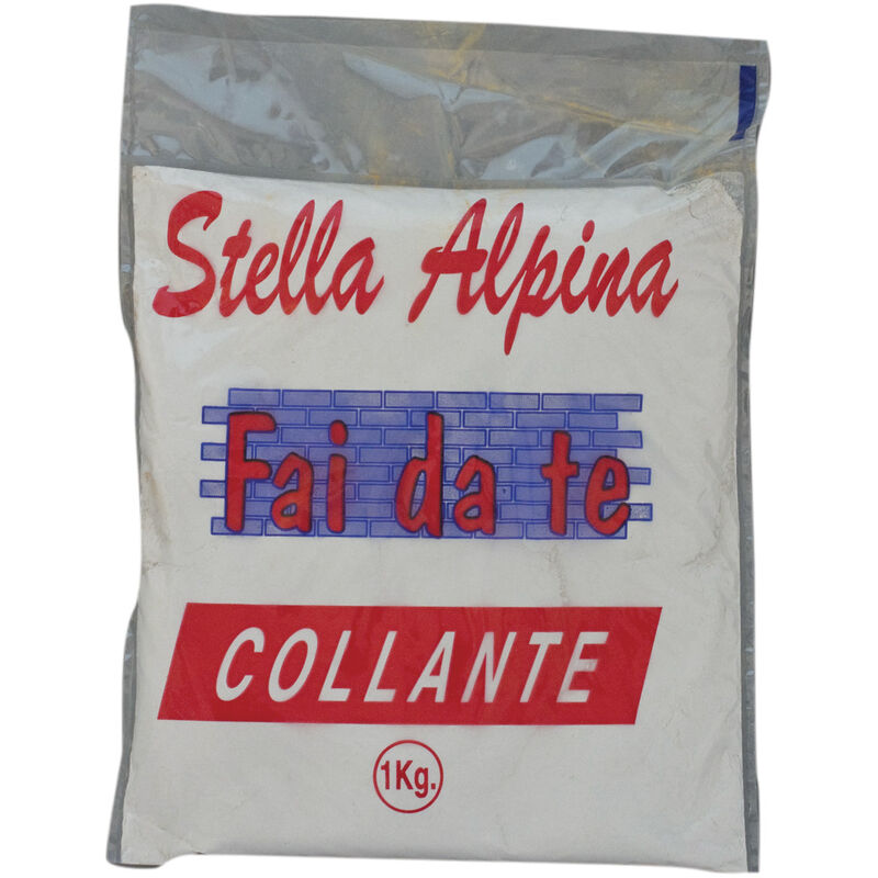 Image of Stella Alpina - 5 kg di collante colla stucco in polvere bianca per piastrelle mattonelle
