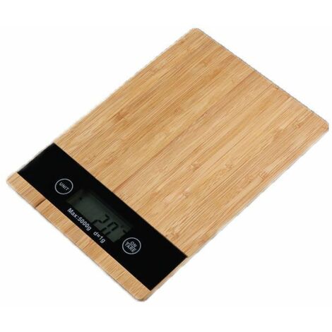 5 KG planche de bambou balance de cuisine électronique Version anglaise balance de cuisine électronique échelle de nourriture électronique échelle de gramme planche à découper