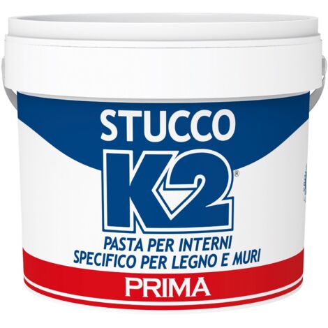 5 kg stucco riempitivo K2 in pasta a spatola per legno e muri bianco
