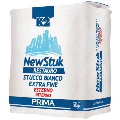 5 kg stucco riempitivo Newstuk K2 in polvere extra fine bianco per restauro