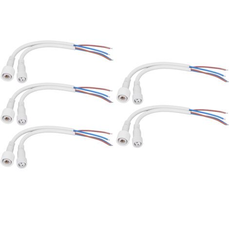 5 Kits de Connecteurs Électriques 2 Broches Étanches Mâle et Femelle - Branchement Rapide pour Câbles