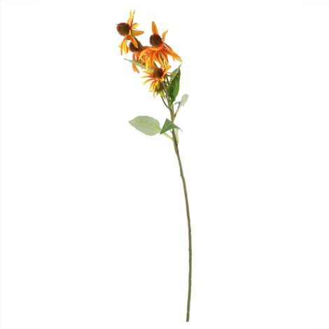 5 künstliche lila (orange) Echinacea-Blütenköpfe zur Tisch-, Hochzeits- oder Heimdekoration