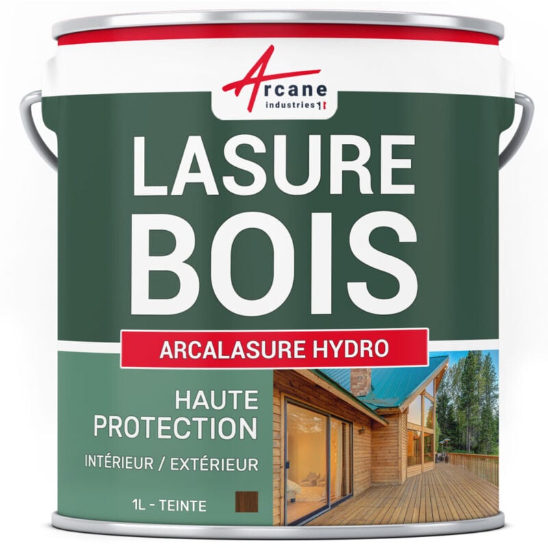 Lasure bois extérieur / intérieur - 1 L Wengé - ARCANE INDUSTRIES