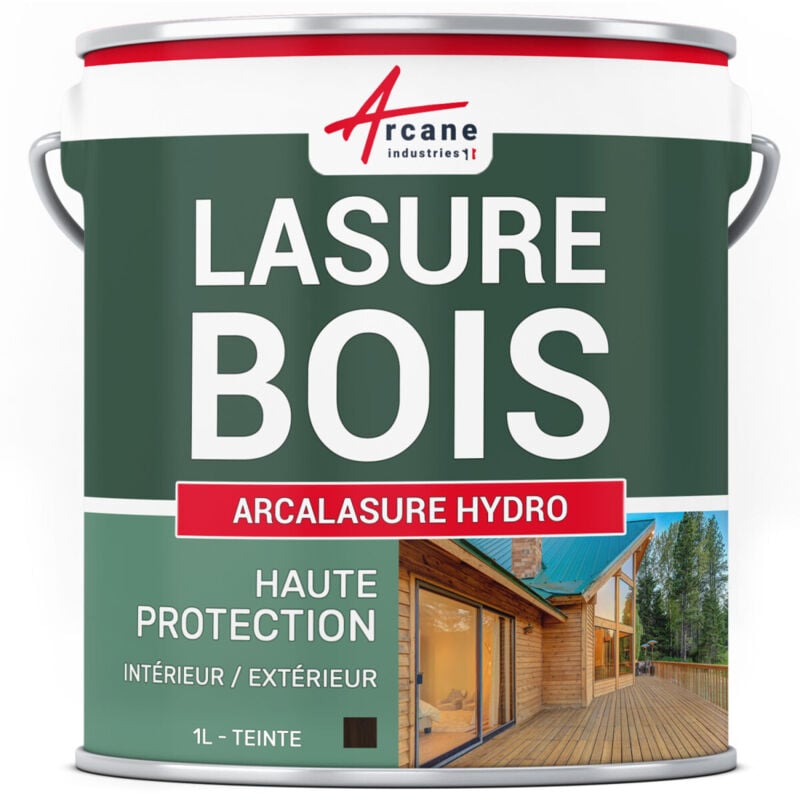 Arcane Industries - Lasure bois extérieur / intérieur - 1 l Ébène