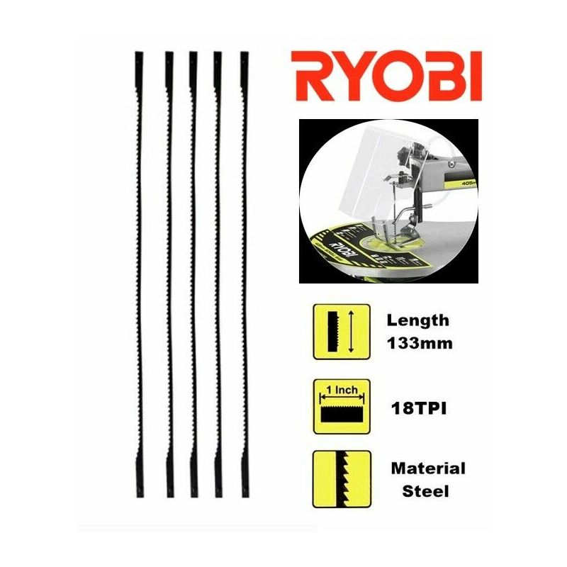 Image of Ryobi - set 5 lame di ricambio 133 mm per sega da traforo RSW1240G