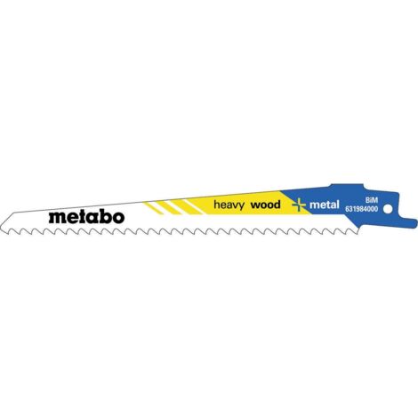5 lame per sega universale BiM “legno pesante + metallo” - 150 x 1,25 mm METABO