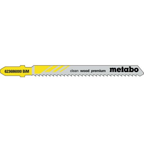 5 lame per seghetto alternativo 74/2,5 mm BiM per seghetto alternativo Metabo
