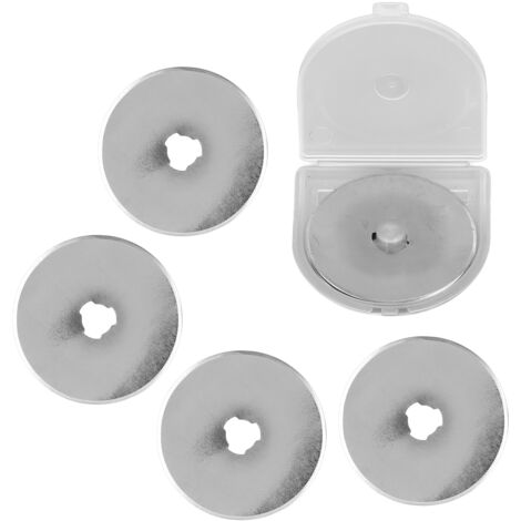 5 Lames de coupe rotatives 45 mm en acier inoxydable avec marquage de longueur pour tissu, pièces de rechange