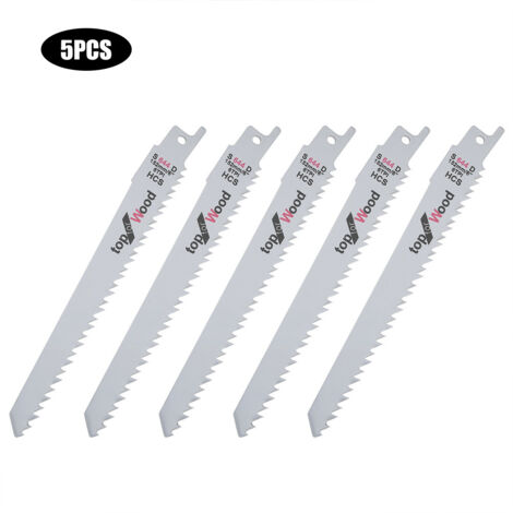 5 Lames de Scie Alternative Métal pour Bois, Kit Accessoire Outil Électroportatif S644D 150mm
