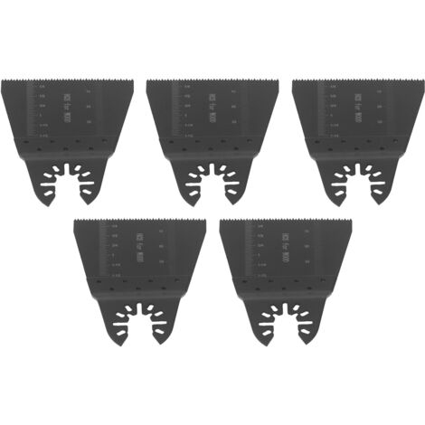 5 Lames de Scie Oscillante 65mm pour Découpe Bois, PVC et Composite, Changement Rapide sans Outil