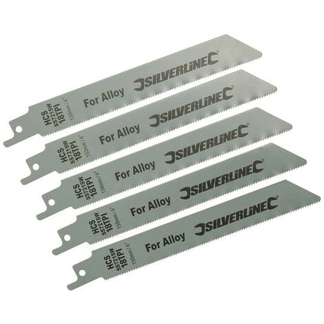 5 lames de scie sabre pour une coupe fine du bois et des alliages