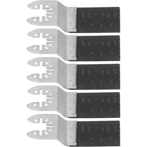 5 Lames de Scie Sabre Universelles à Changement Rapide pour Bois et Plastique, 34 mm Bimétal