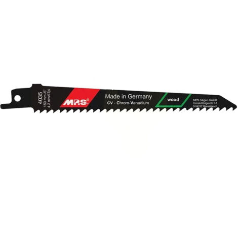 5 Lames scie Sabre CV (pour bois/plexi) Dents Frais. avoyées 150X19X1,2Mm - 4,2mm pour Chantou