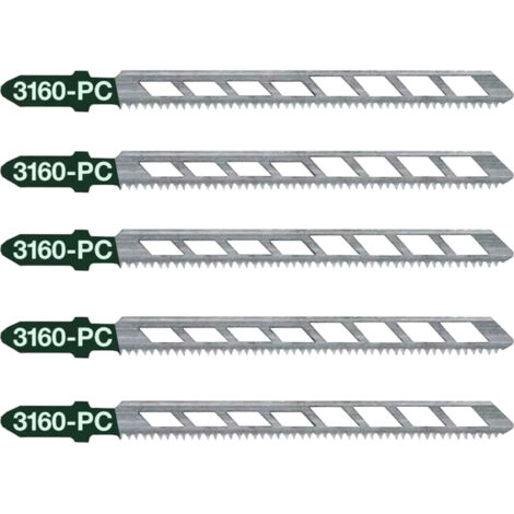 5 Lames scie sauteuse CV (pour bois/plexi) Ajouree affutées croisées Conique 75/100Mm - 2mm