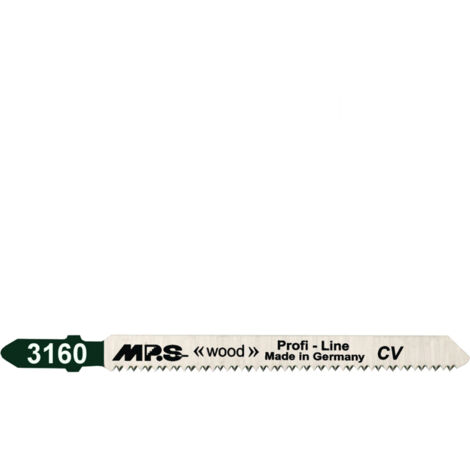 5 Lames scie Sauteuse CV (pour bois/plexi) Dents fraisées croisées Conique 75/100Mm - 2mm