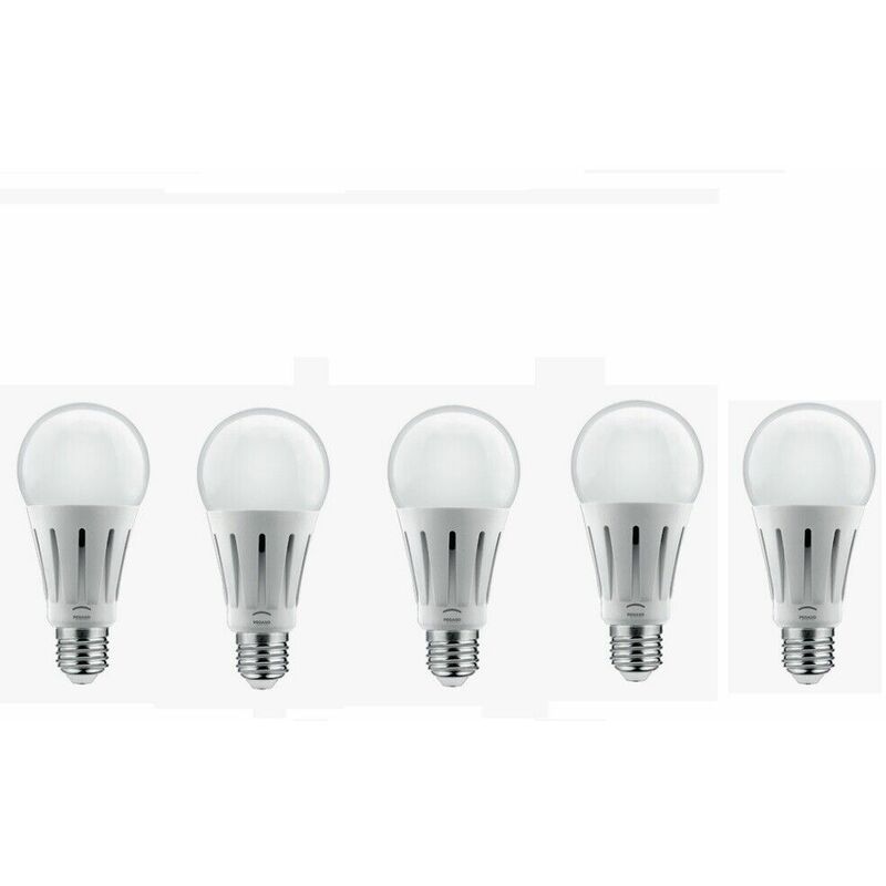 Image of 5 lampade led goccia a60 attacco e27 lampada 18watt classe a+ lampadina pegaso luce k: 3000k luce calda