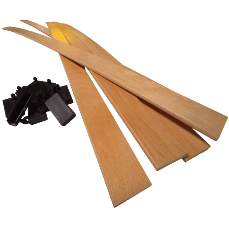 Ebac Literie - 5 lattes bois + embouts - 1400x53x9 mm - Spécial bz / Convertible / Sommier