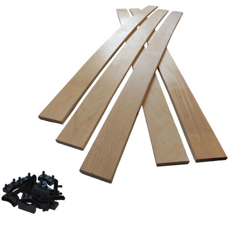 5 lattes + embouts - 874x48x8 mm - pour sommier / bz / clic clac