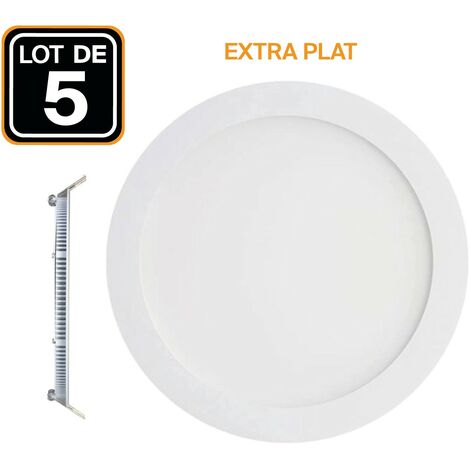 5 LED-Einbaustrahler 3W Rund Extraflach Neutralweiß 4500K