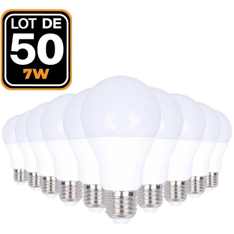5 LED-Glühbirnen E27 7W 3000K Warmweiß Hohe Helligkeit