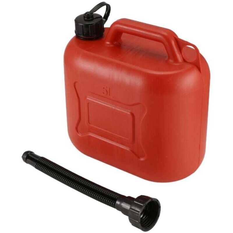 Image of 5-Liter-Antistatik-Kraftstofftank mit Schlauch für den Transport von Benzin in Autos und auf Reisen