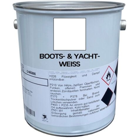 5 Liter Premium Bootslack  Yachtlack  Schiffslack  Bootsweiß Weiß
