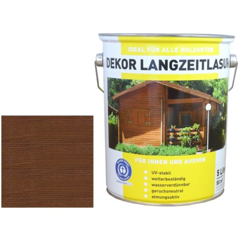 5 Liter Premium Holzlasur LF  Holzschutzlasur  Feuchteschutz  Palisander
