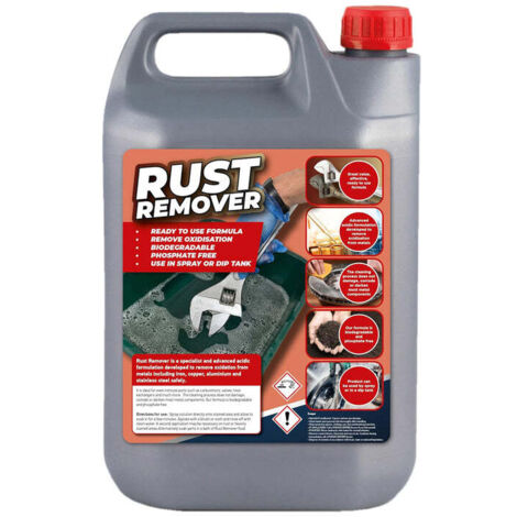 5 Litre Rust Remover Solution/Spray/Liquid  Removes Rust Back To Bare Metal