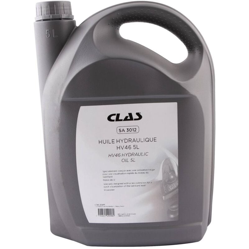 5 litres d'huile hydraulique HV46 (spécial ponts élévateurs) - sa 3012 Clas Equipements
