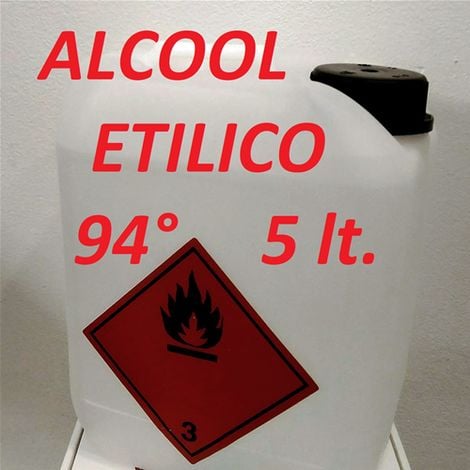 5 Litri Alcool Etilico Denaturato 94o Uso Professionale Disinfettante Igienizzante