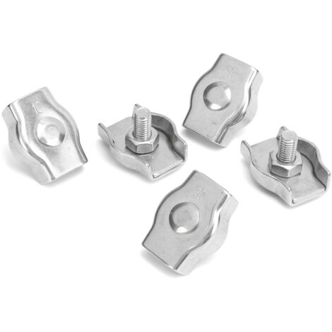 5 Manchons Simplex en Acier Inoxydable pour Câbles de Gréement Marine et Forestier - 10mm