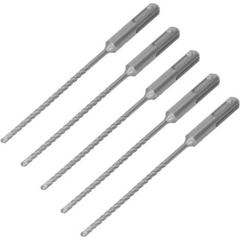 5 Mèches à Percer en Carbure de Tungstène 160mm, 2 Taillants, Auto-centrantes pour Béton, Pierre, Briques, 4mm, Lot de 5