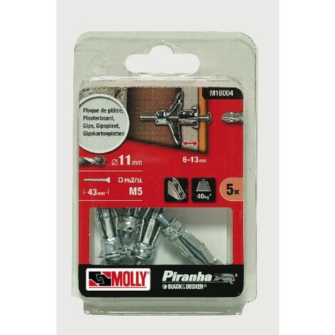 5 MetallspreizdÃ¼bel Ã˜ 5 x 36 mm mit M5 Schraube MOLLY - M16004-XJ