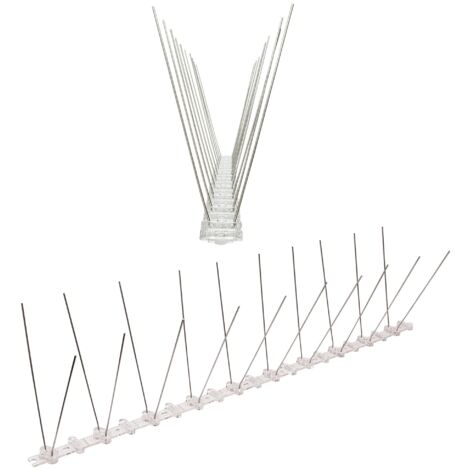 PESTSYSTEMS 5 Meter (10 x 0,5m) Taubenspikes 2-reihig auf Polycarbonat - hochwertige Lösung für Vogelabwehr Taubenabwehr Spikes
