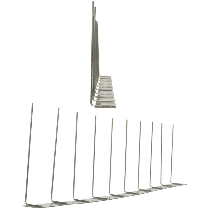 Pestsystems - 5 mètre pics anti pigeons 1 rangées V2A Standard - solution de qualité pour contrôle des oiseaux base d'acier inoxidable de contrôle