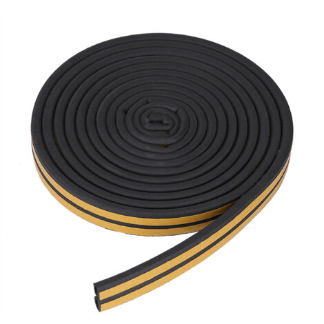 5 Meters 96mm Self adhesive Door Window Sound Insulation Sealing Strip Rubber Seal (Black)