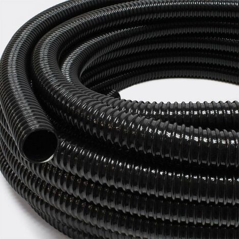 5 mètres Tuyau d'aspiration Tuyau spiralé 5 m 40 mm (1 1/2") - Noir