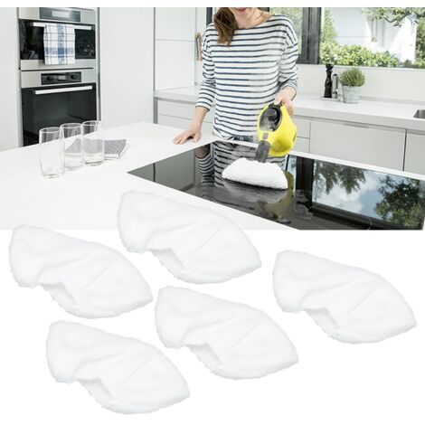 5 Mikrofaser-Waschpads für SC/SC/SC/SV Dampfreiniger [5er-Pack] Wiederverwendbar mit starker Saugfähigkeit