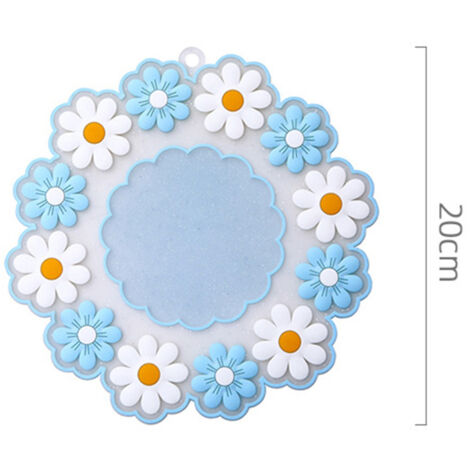 5 mm Silikon-Isolieruntersetzer, Gänseblümchenblau, rutschfest, schwimmfest, Tischschutz (100 g)