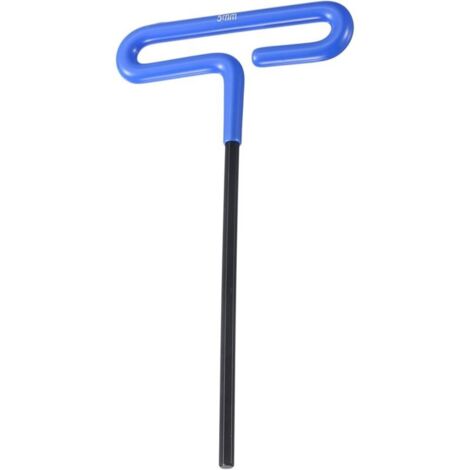 5-mm-T-Griff-Inbusschlüssel, metrisch, lang, mit stoßdämpfendem Griff.