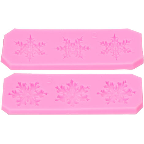 5 Moules à Flocons de Neige en Silicone Souple, 5 Formes Différentes, Faciles à Nettoyer, Idéaux pour DIY et Pâtisserie