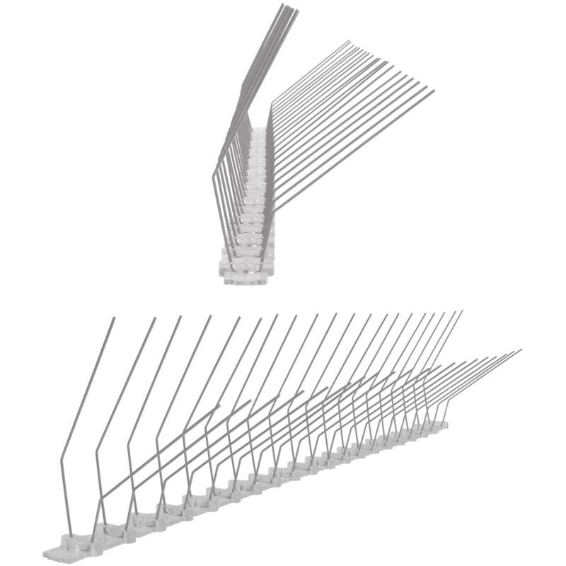 Pestsystems - 3 mètre (6 x 0,5 m) pics anti pigeon pour gouttière 2 rangées - solution de qualité pour contrôle des oiseaux base de polycarbonat de