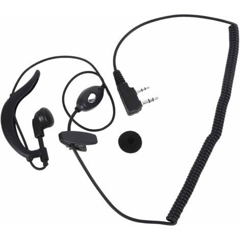 5 oreillettes professionnelles pour talkie-walkie Baofeng, avec réduction de bruit et son HiFi, réglables et dotées d'un casque audio de type K. Écouteurs radio à 2 broches.-AquaForge